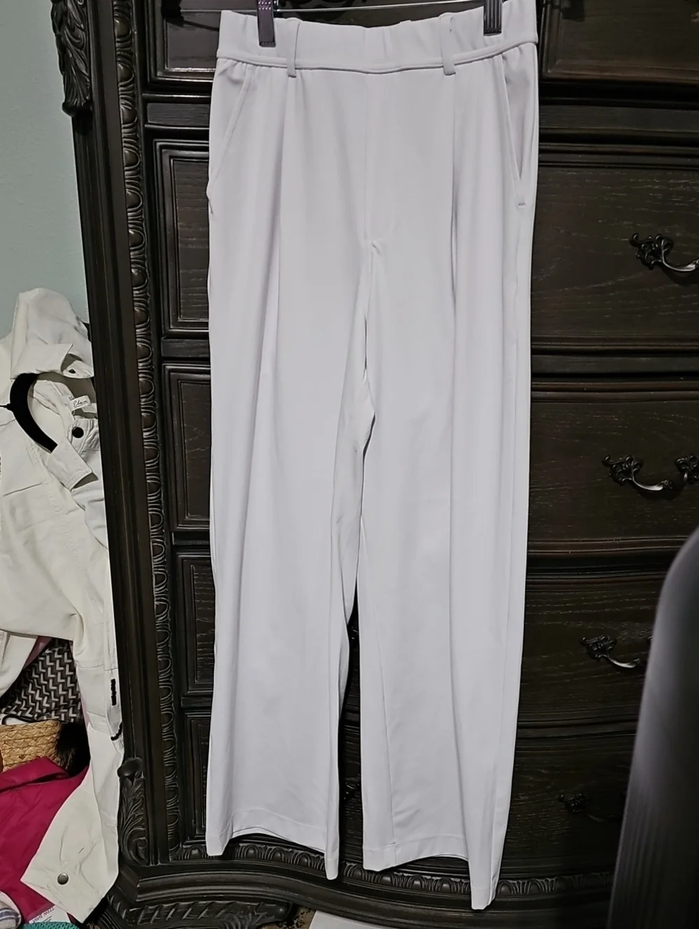 HALARA‎ White Straight-Leg Dress Pants